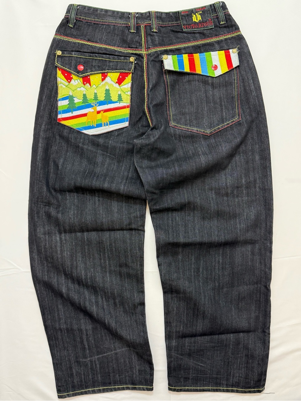Vintage Victorious Jeans Y2K Men’s W36 L32 Nature Theme Deer Baggy